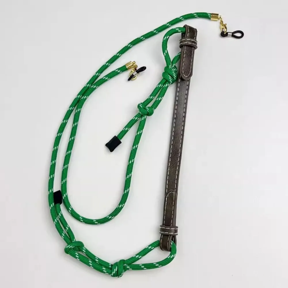 

Anti Fall Nylon Rope Glasses Chain Colorful Neck Strap String Pu Leather Sunglasses Chains Anti-lost Hanging Neck