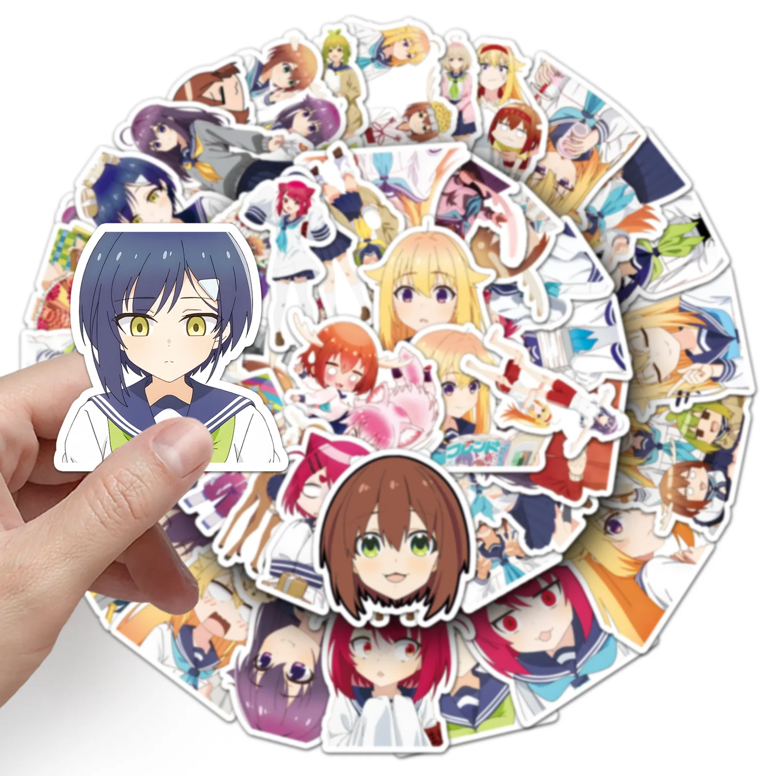 

10/50PCS Japanese Anime My Deer Friend Nokotan Anime Shikanoko Noko Stickers Cartoon Creative Decorative Scooter Bookshelf Decal