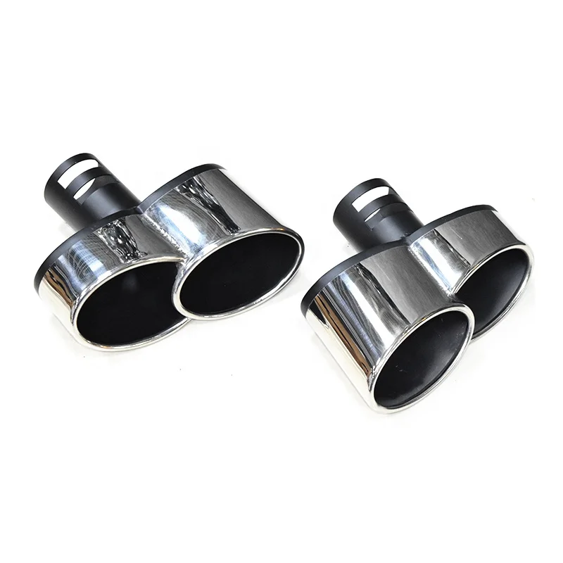 For Benz exhaust pipe Four out E63 W204  tip stainless steel Wald style for  C200 W212 E260 300L  W222 E200 