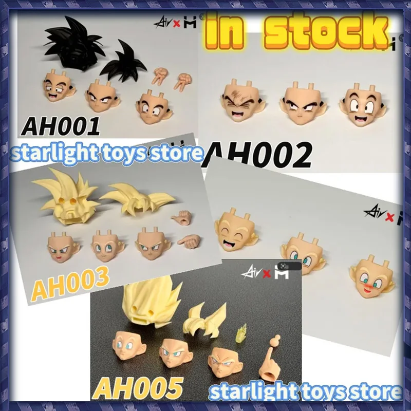 

Air HM AH005 Dragon Ball Super Saiyan Full Power Son Goku Headsculpts Комплект аксессуаров Гохан Аниме Фигурки Коллекция игрушек