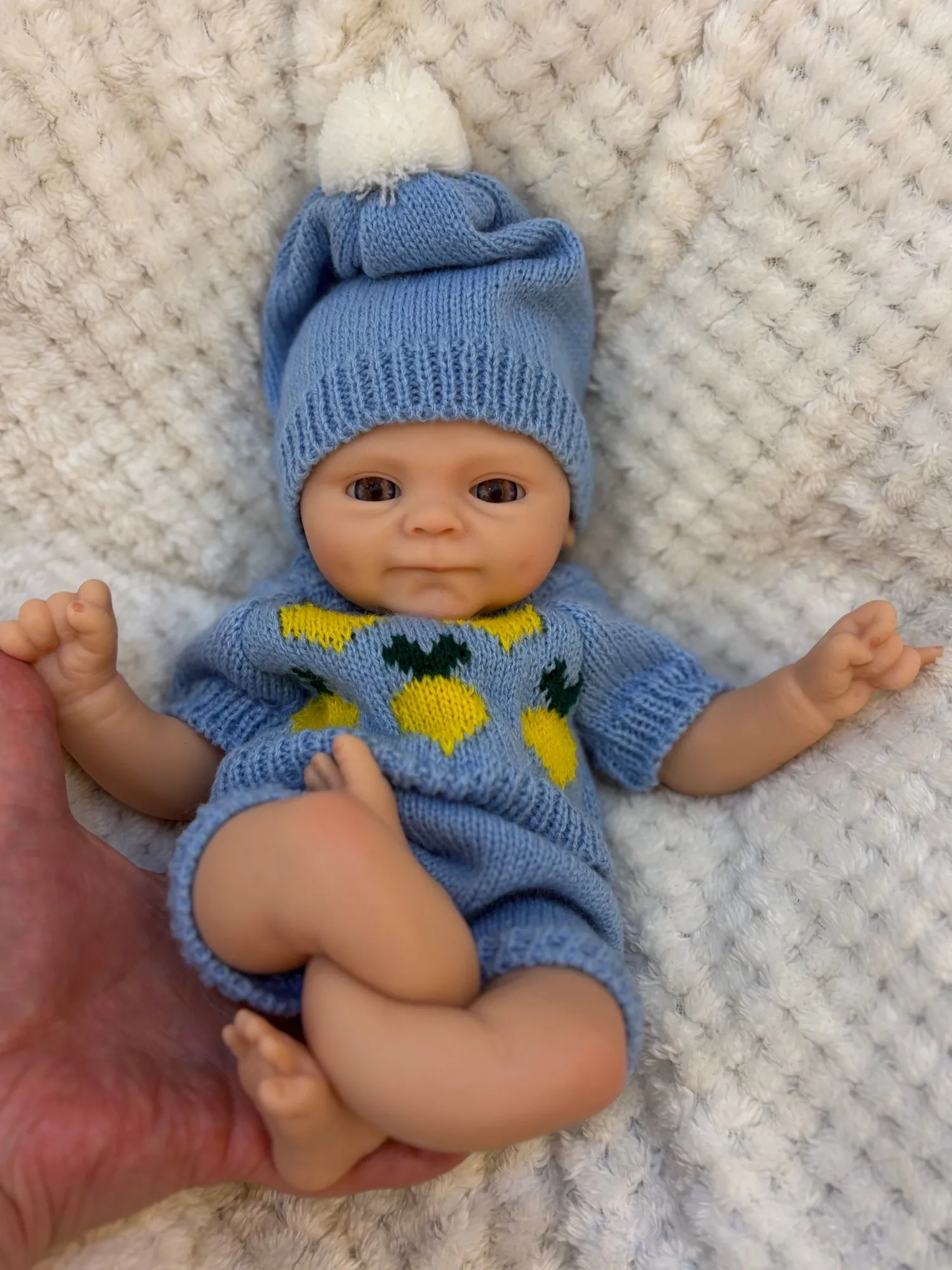 13 인치 실리콘 bebe Smily Boy 전체 솔리드 Slicone Bebe Reborn 인형 선물용 현실적인 신생아 아기 인형 장난감 Muñeca Reborn