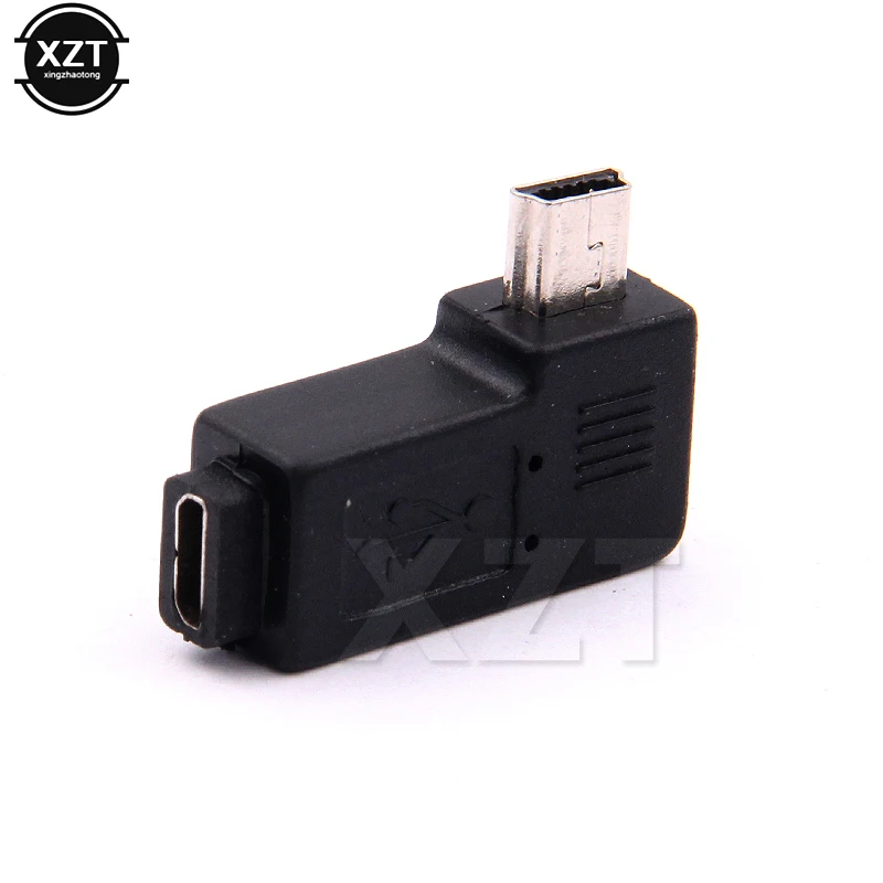 90 Degree Micro USB female to mini USB Male Data Sync Adapter power converter Plug Micro USB Connector