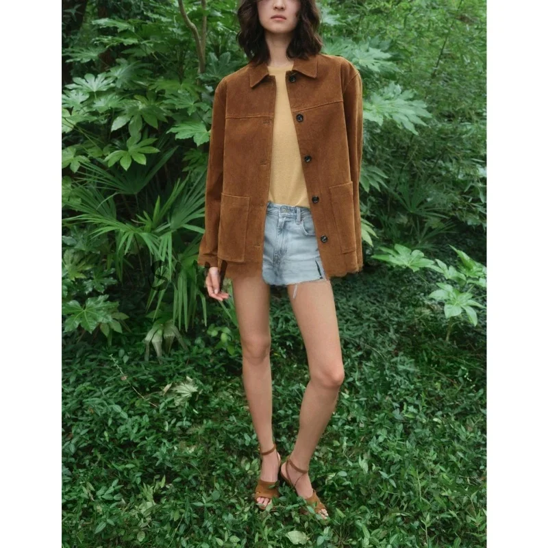 Hiver nouveau femmes Faion coupe-vent Long Sve Faux cuir Jaet manteau multi-buled revers Stand Fit dames vêtements d'extérieur