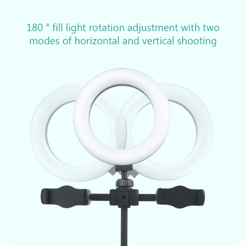 Éclairage ring light à LED avec grand trépied, pour photographie, avec support mobile, pour Youtube, RGB Tok