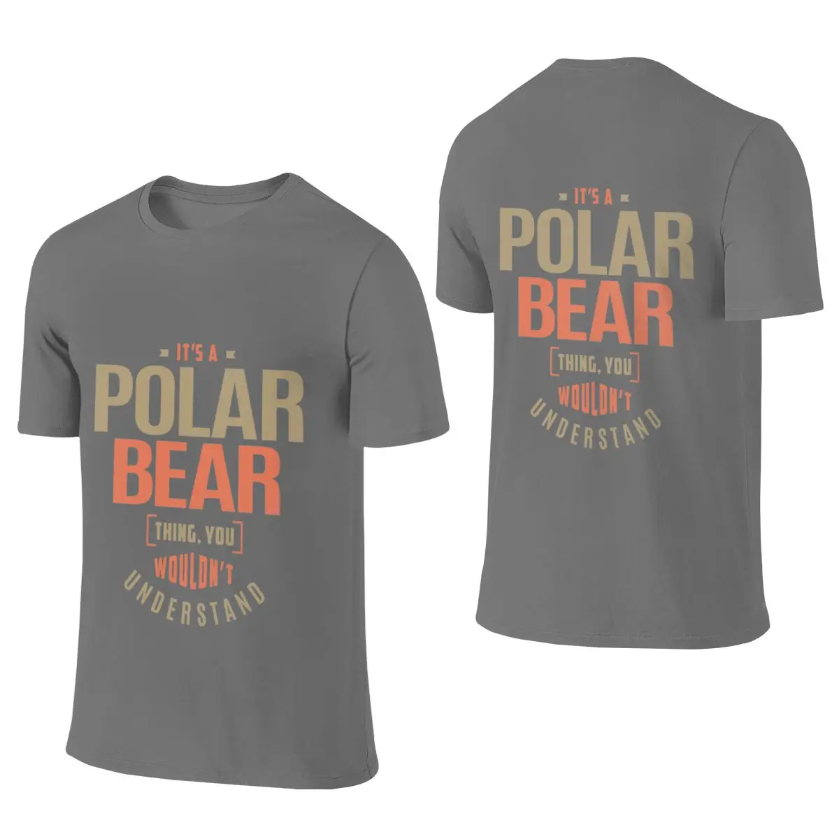 Polar Bear Thing Sports Reversible T-shirt Japanese Style Fresh Fun Prints Tee