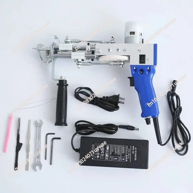 Kits de pistola de Tufting rosa 2 en 1, pistola de alfombra de tejer de mano con corte de pelo, cortadora de hilo de Tufting, herramientas de máquina para tallar tela