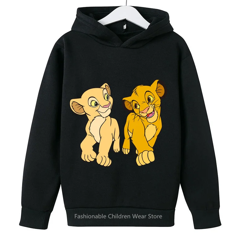 2024 Disney Lion King Hoodie for Kids: Fun Cartoon Prints, Korean Casual Vibe, Boys & Girls\' Warm Companion