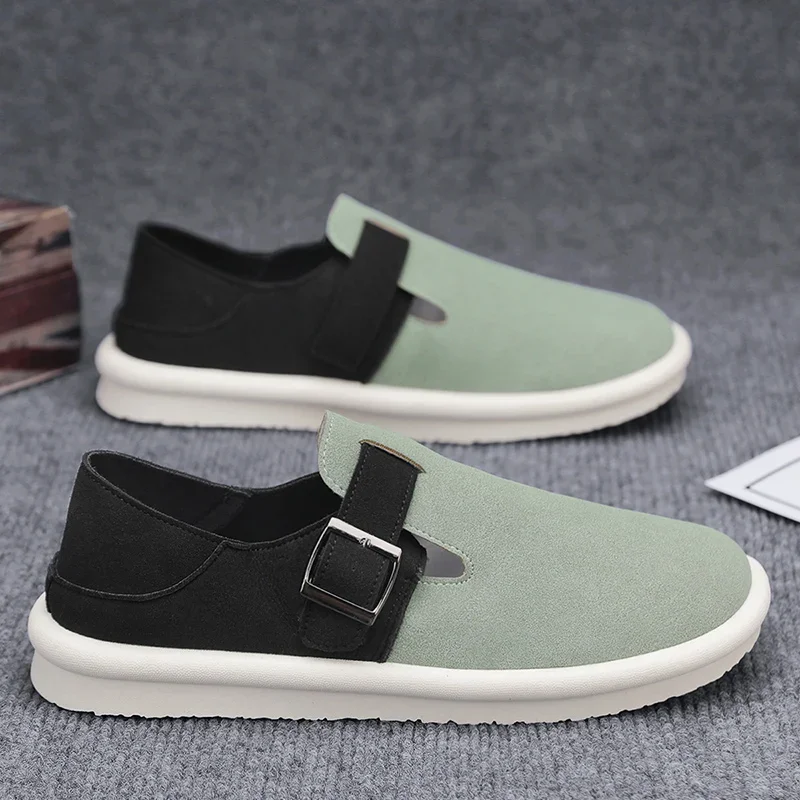 

Мужская повседневная обувь больших размеров на мягкой подошве, летняя дышащая нескользящая удобная уличная прогулочная обувь, модная молодежная обувь Joker Tide