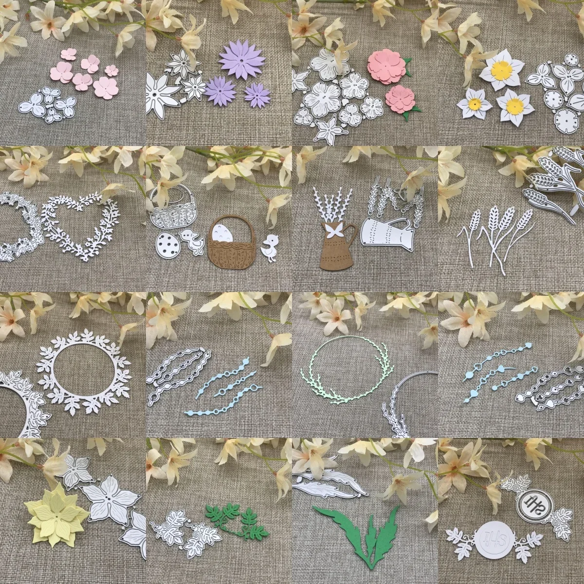 

Металлические вырубные формы-трафареты для декоративной вырезки в виде цветочных листьев для скрапбукинга, тиснения и рукоделия