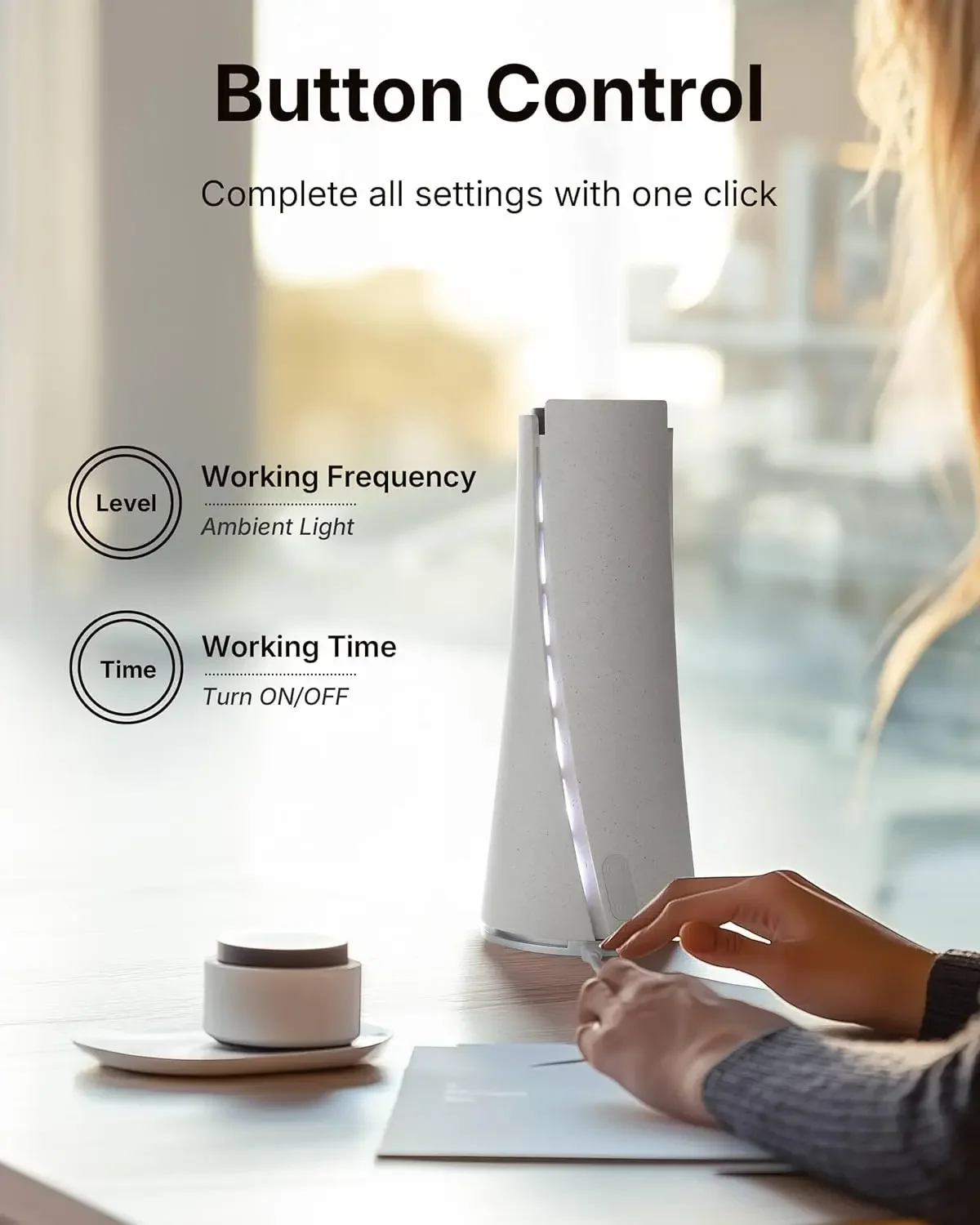 1800 Sq Ft Waterless Diffuser, 100ml Scent Air Machine for Home Hotel Scent Diffuser Cold Air Essential Oil Diffuser for Large R