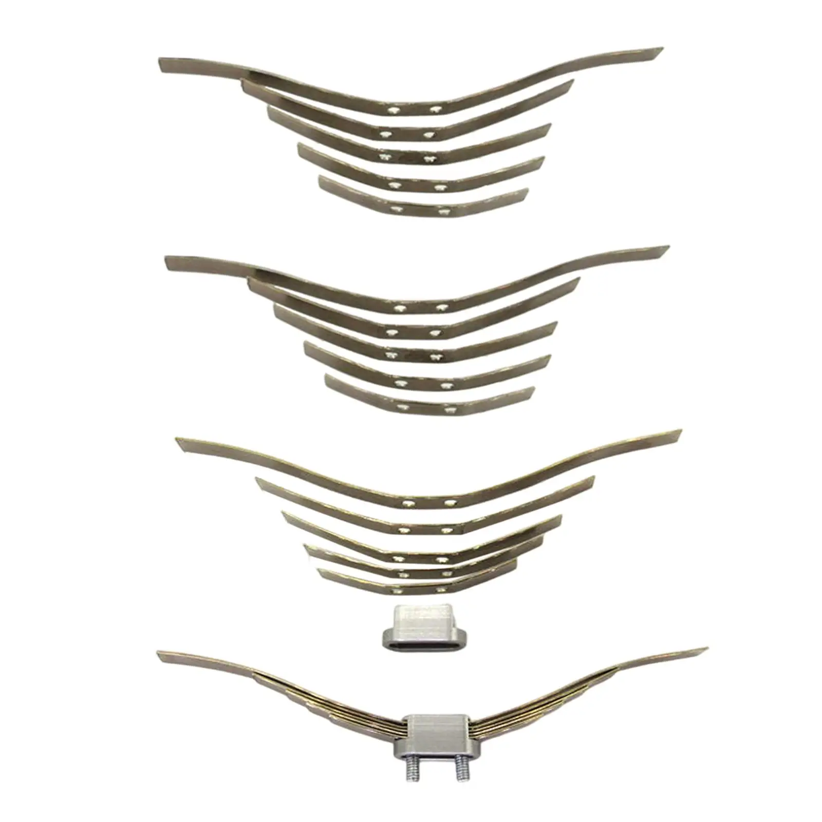 10 Pieces Modified Spring Sheet 1:16 1/16 Stainless Steel Six-Wheel Drive Remote Control Upgrade Axle Leaf for WPL Accessories