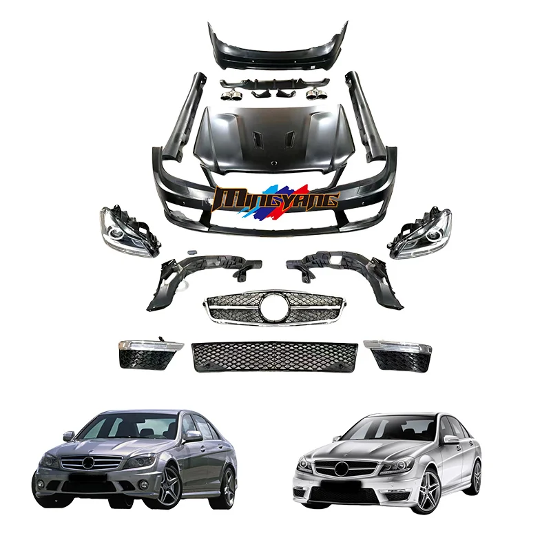 

Высококачественный обвес автомобильного бампера для Mercedes Benz C Class 2011-2014 гг., комплект кузова W204–C63