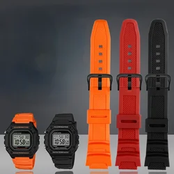 High Quality Rubber Strap Watchband for  Casio Table W-218H/F-108 Ae1200/1000/1300 Resin Silicone Watch Strap 18mm