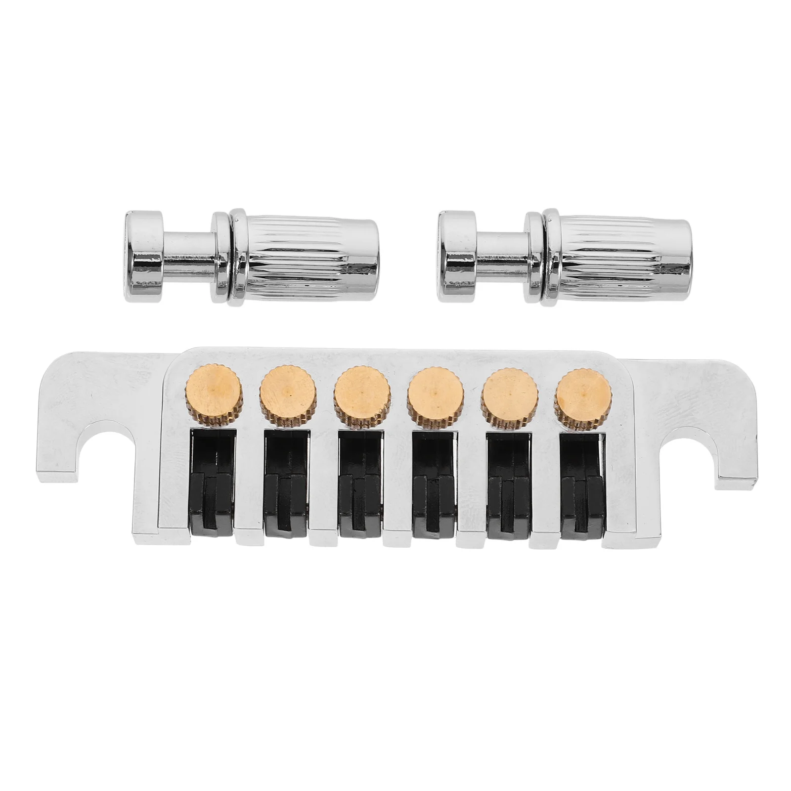 

1 Set Metal Guitar Tailpiece Durable Replacement Bridge Saddle For Electric Bass String Instrument Lightweight Fine Workmanship