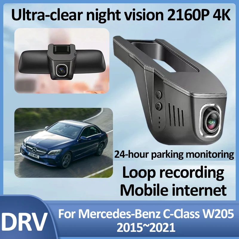 

Camera For Mercedes Benz C Class W205 2015~2021 2016 2019 Car 4K HD New Wide Hight Vision Camera Dash Loop Recording Accessories