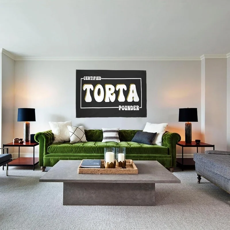 Suitable for Multiple Scenarios. 1pc "Torta Poer" Humorous Flag, Suitable for Outdoor/ Indoor Use, for Party Decor
