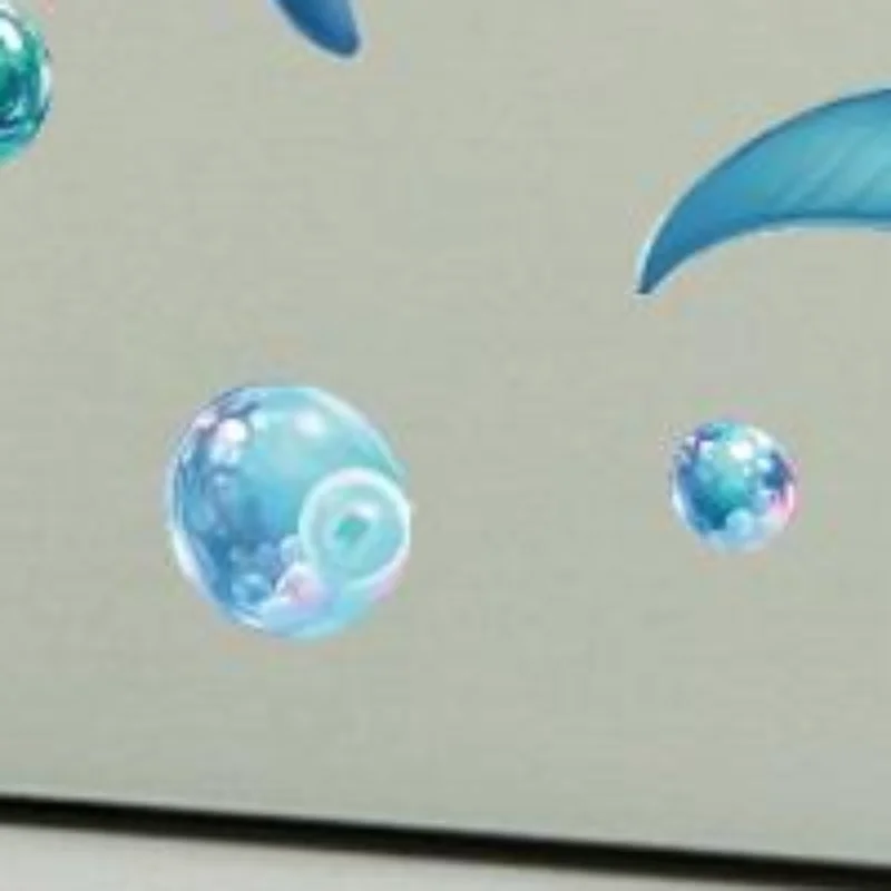 Glow-in-the-Dark Dolphin Bubbles Wall Stickers Ocean Theme Kids Room Decor Removable Self-Adhesive Toilet Decals For Bathroom