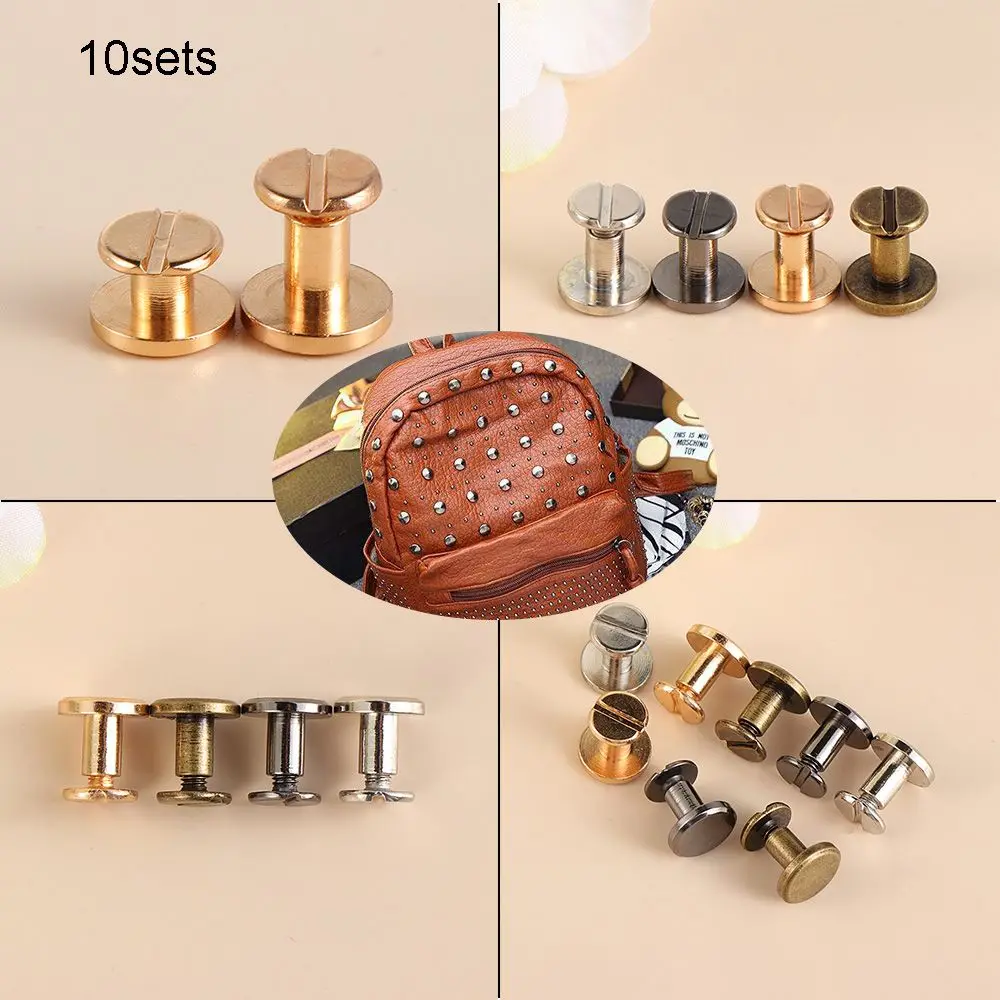 

10sets Hats DIY Scrapbooking decoration nail Garment Nail Rivets Brass screw Cloth Button