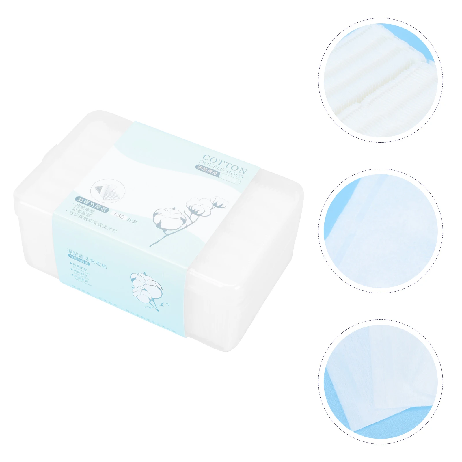 

158pcs Cotton Pad Powder Removal Skin Care Makeup Remover Face Clean Pad Thick Friendly Safe Efficient