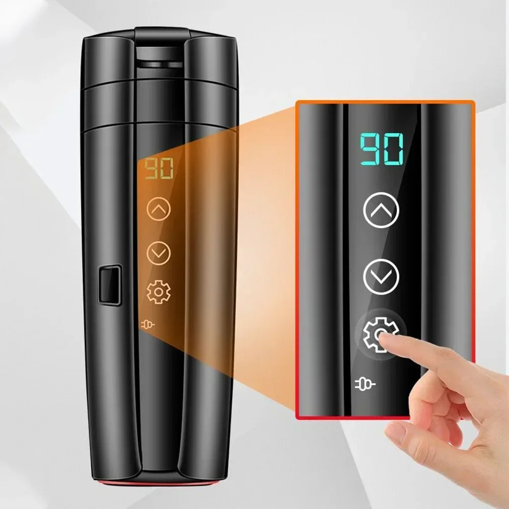 12 В 24 В автомобильная чашка с подогревом 400 мл умный дисплей температуры термос чашка термос из нержавеющей стали портативный электрический чайник кофейные чашки