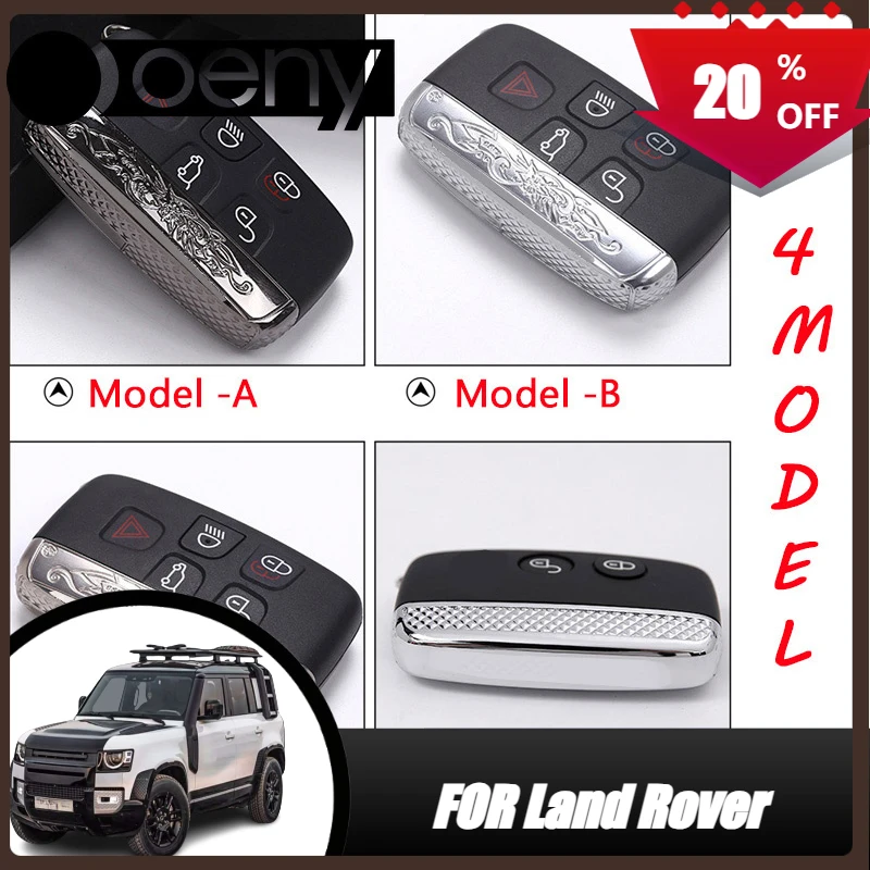 Coque pour clé à 5 boutons, compatible avec Land Rover Discovery 5 LR 4 Range Rover, autobiographie Velar Sport Vogue, ABS chromé, conception Unique