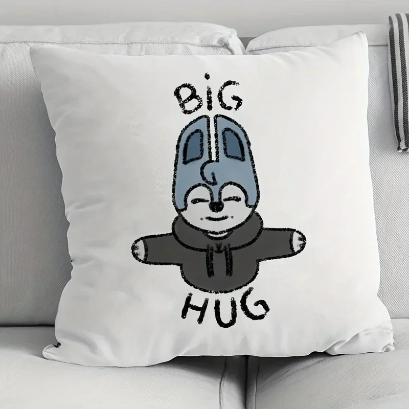 Big Hug Muster gedruckt Pfirsichhaut Kissenbezug Kawaii Kissenbezüge für Schlafzimmer Café Sofa Dekor Kissenbezug Home Dekoration Geschenke