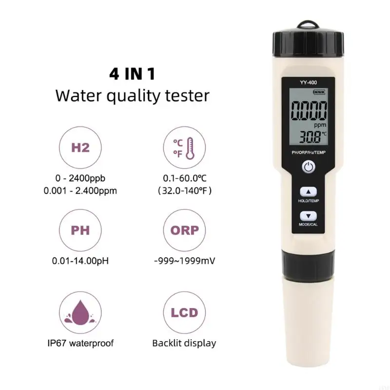 15YF YY-400 4 in1 PH/ORP Meter Digital Dydrogen Concentration Tester for Aquarium