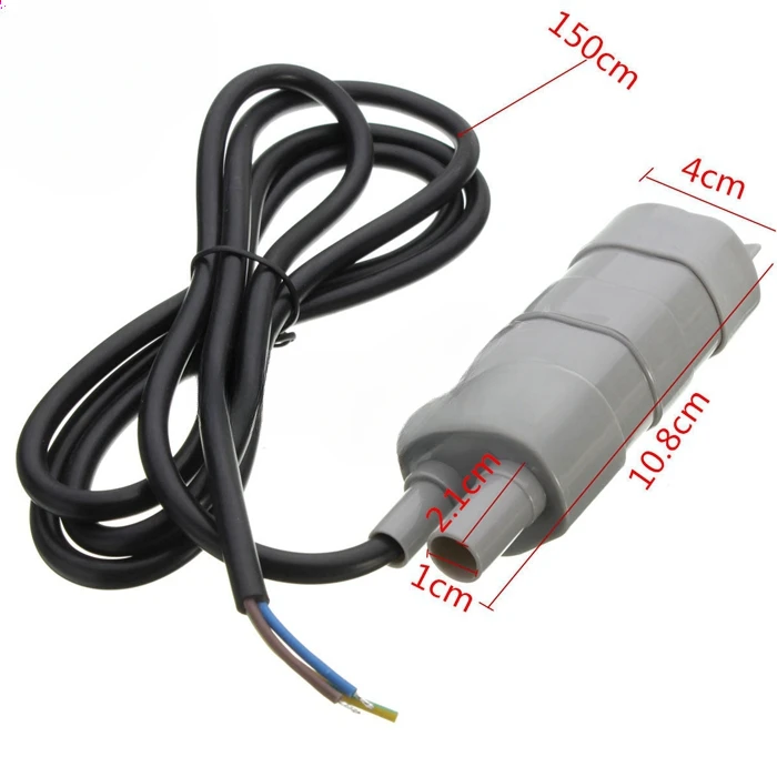 Bomba sumergible DC12 24V DC, mini bomba de elevación alta de 5 metros, pecera, piscina de peces, bomba de agua pequeña recta de alta presión JT500