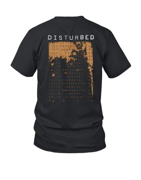 Disturbed 2025 EU & UK Tour Shirt – Unisex Concert Tee double-sided t-shirt