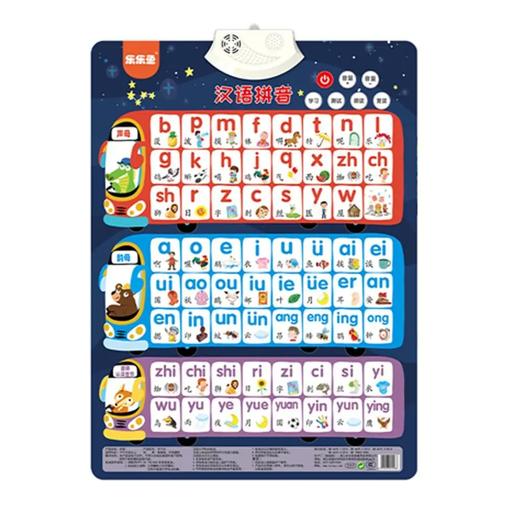 Character Kids Gifts Alphabet Chinese Phonetic Audio Book Audio Wall Chart Cognitive Enlightenment Chart Early Education Toy