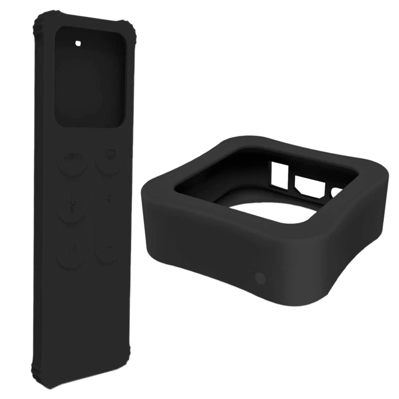 Anti Slip Capa de Silicone para Apple TV, caso remoto, caixa de TV protetora, prova de choque, 4K, 4ª geração