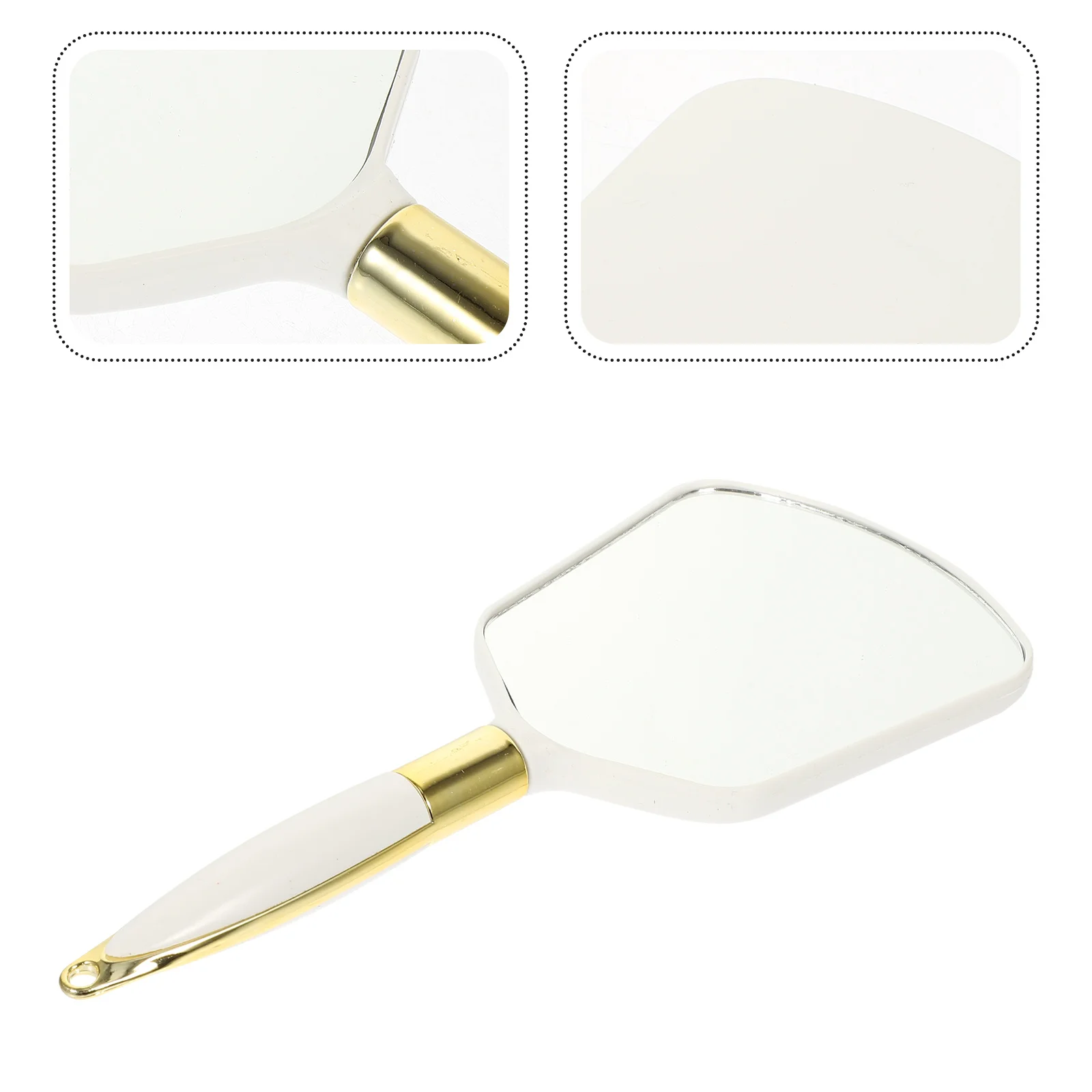 Handheld-Kosmetikspiegel, tragbarer Make-up-Spiegel, ABS-Material, klares, hochauflösendes Reise-Make-up-Zubehör