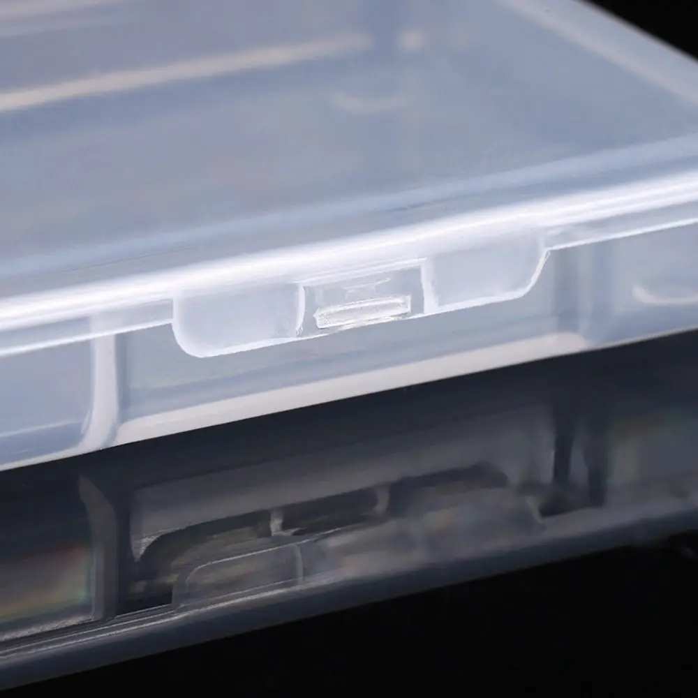 Square Plastic Clear Tool Storage Box Jewelry Beads Container Power Tools Accessories Box Small Items Sundries Organizer Case