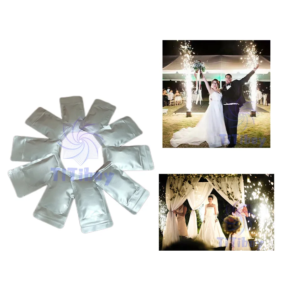 8 bags Factory Sell Indoor Outdoor Wedding Stage 200g/100g Ti Spark Powder Titanium Metal Powder for Sparkler Machine