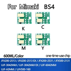 Mimaki JFX200 JFX500 için 600ML BS4 mürekkep çip UJF-3042 UJF-6042 UJF-A3 UJV500 mürekkep şişe tek çip K C M Y