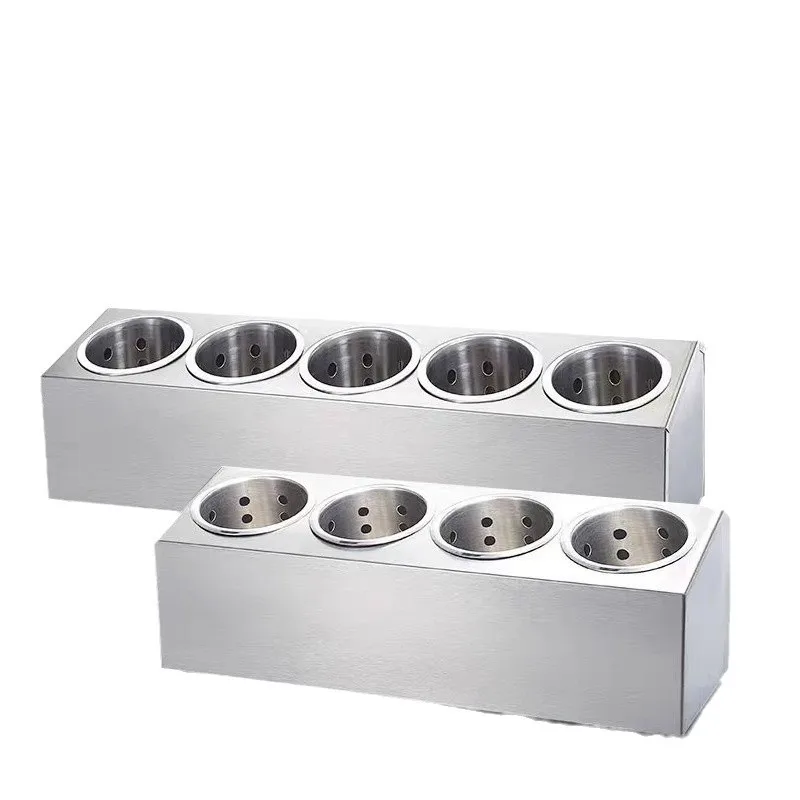 Stainless steel knives and forks tableware, cafeteria storage cage, chopsticks drain tube, tableware cage rack, hotel commercial