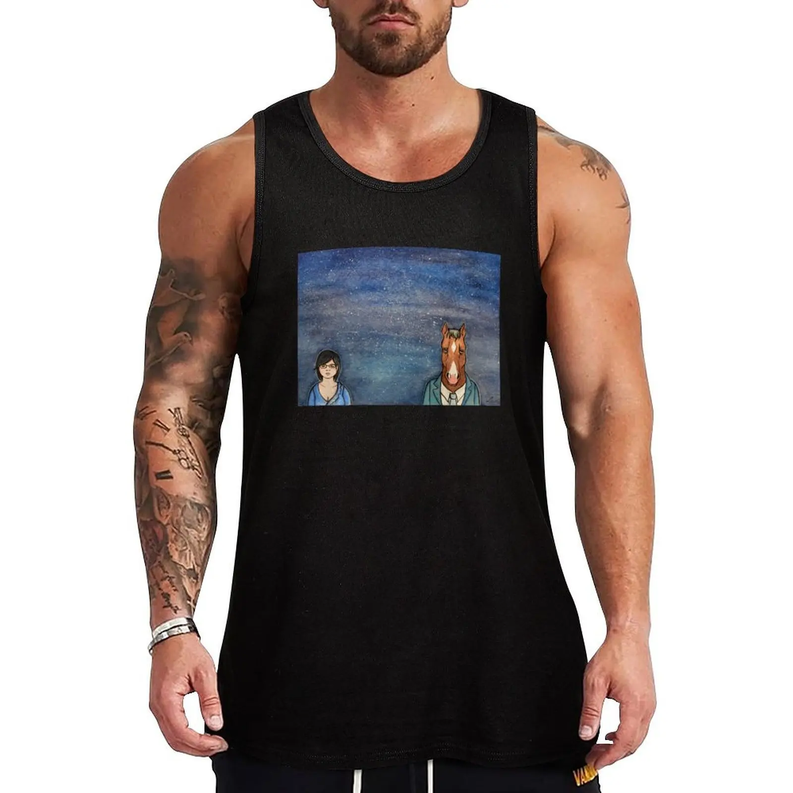Camiseta sin Mangas Mr Blue, Ropa de Trabajo, Camiseta Utilitaria Resistente