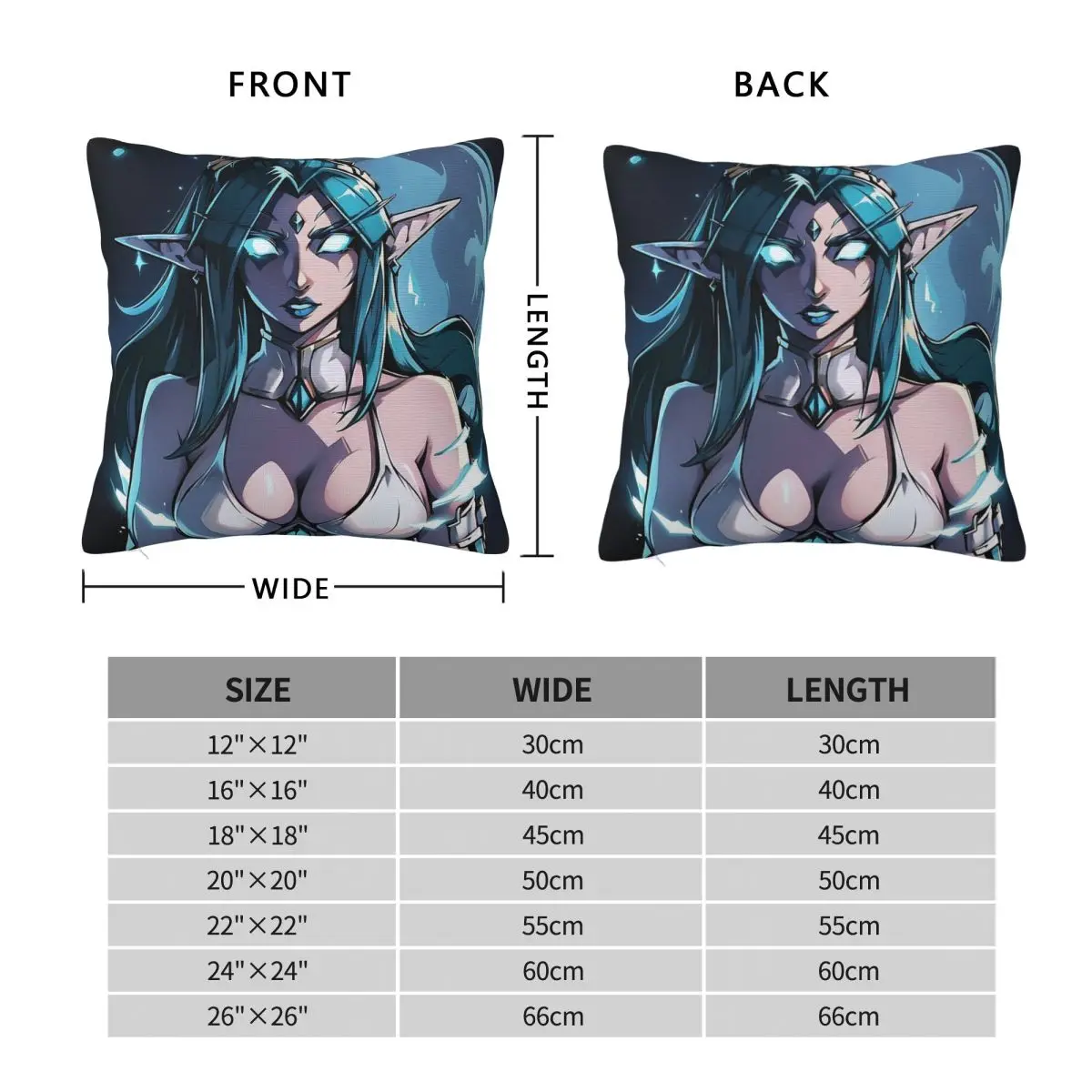 Tyrande Whisperwind Square Pillowcase Polyester Linen Velvet Pattern Zip Decor Throw Pillow Case Home Cushion Cover