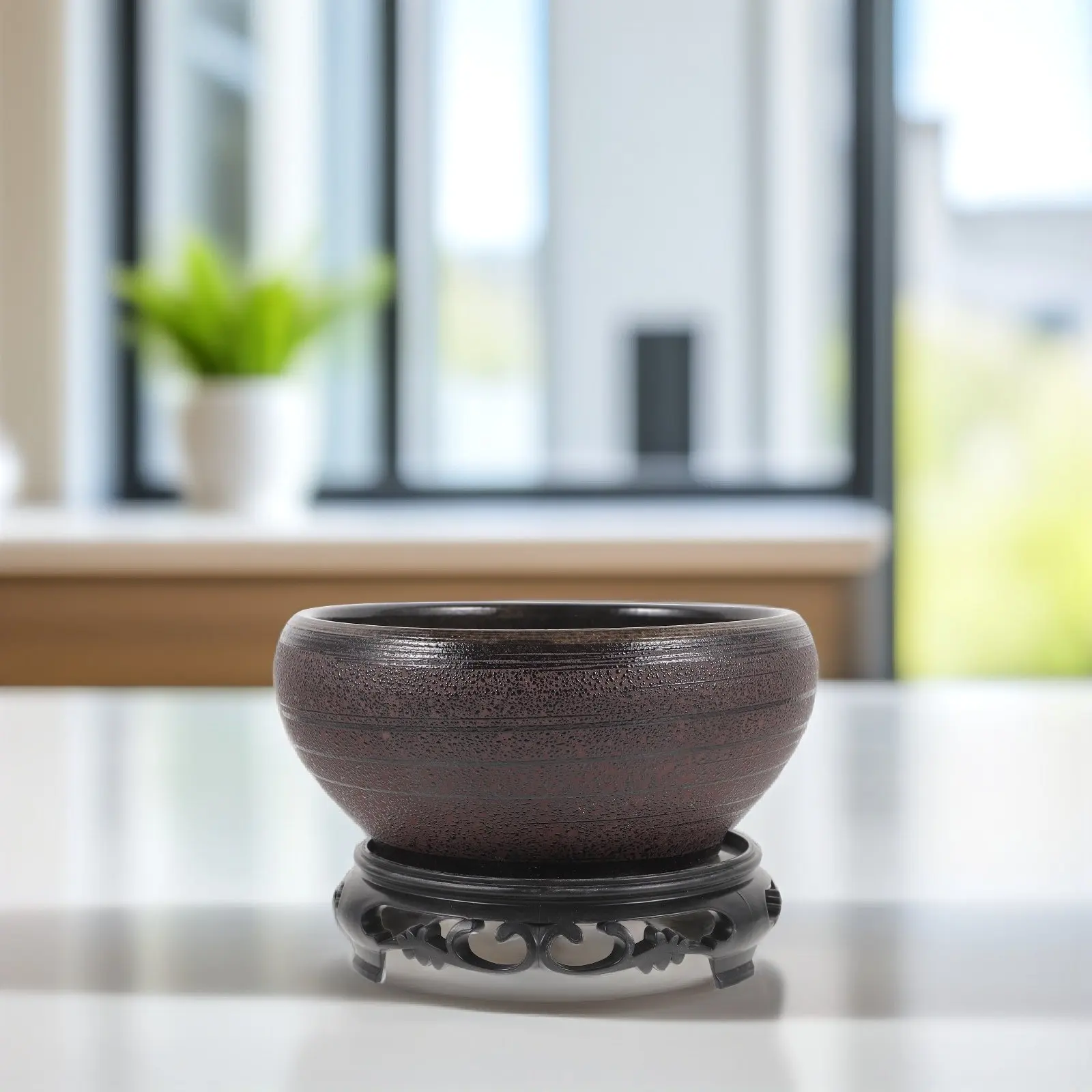 

1Set Decorative Ceramic Bowl Planter No-Hole for Hydroponic Water Lily Daffodil Plants Garden Home Office Balcony Decor Use