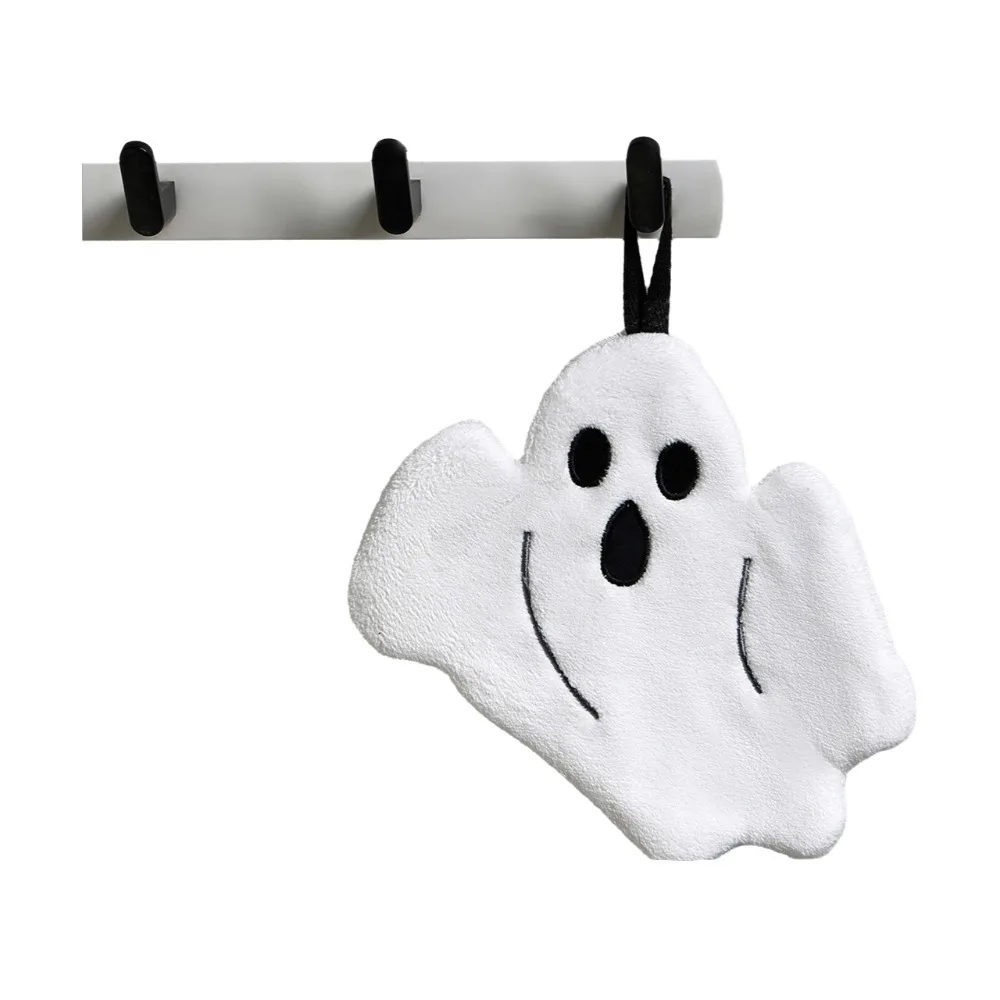 Ultra Absorbent Halloween Hand Towels Coral Fleece Soft Pumpkin Towel Quick Drying Cartoon Bathroom Towels Party Decorations