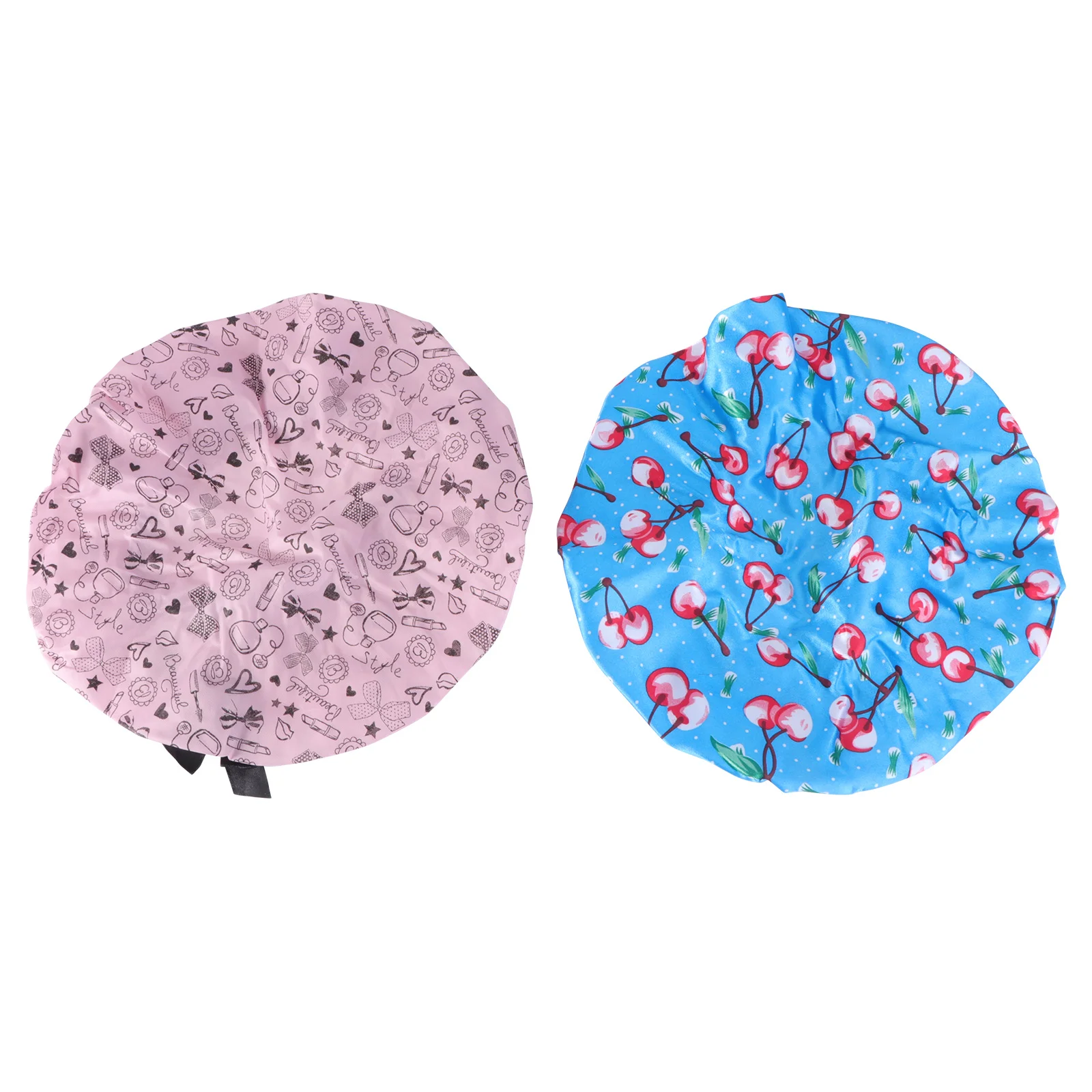 

2Pcs Waterproof Shower Caps Reusable Soft Elastic Band for Women Fit All Head Sizes Lightweight Foldable for Travel