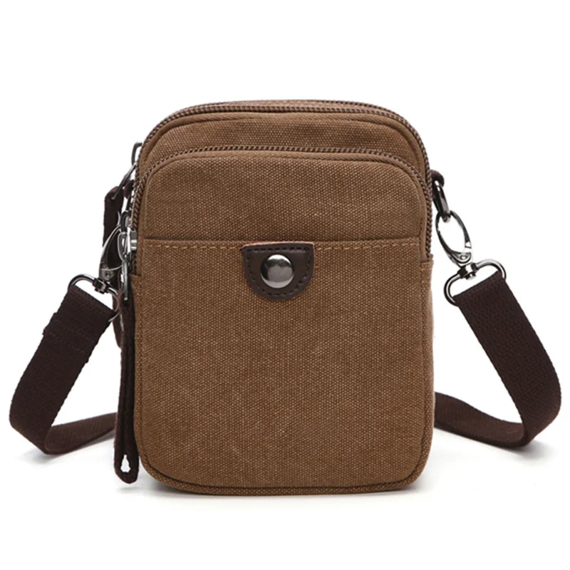 

Multifunction Canvas Mini Sling Shoulder Messenger Bag Waist for Men Nice