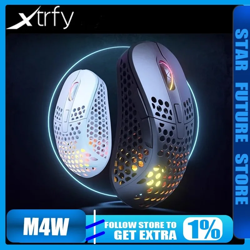 

XTRFY M4W Wireless Mouse E-sports Game Lightweight Charging Dual-mode Center of Gravity 3370 CS2 APEX VALORANT Suitable for Game