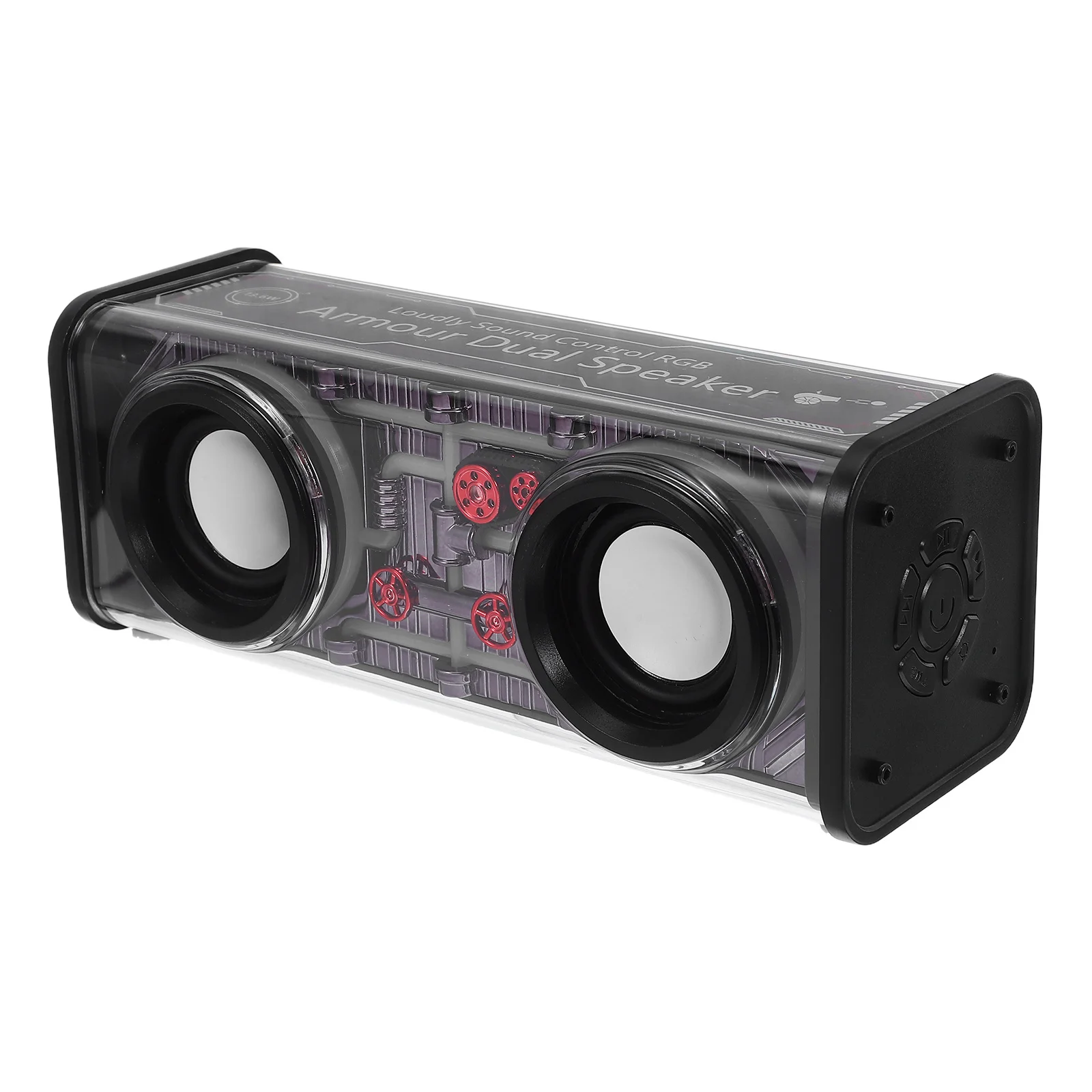 

Portable Wireless Speaker Transparent Design Mini with Lights Stereo Sound for Bedroom Office Cycling