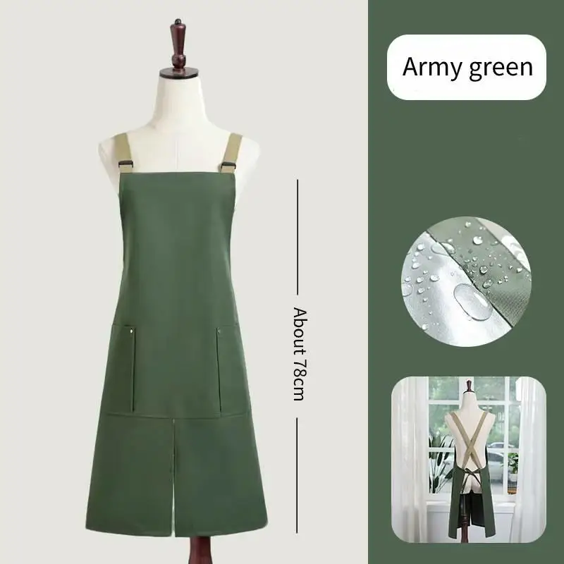 New Waterproof Stain-resistant Split Apron for Restaurants Bars Milk Tea Shops Coffee Shops Staff Workwear Working Clothes