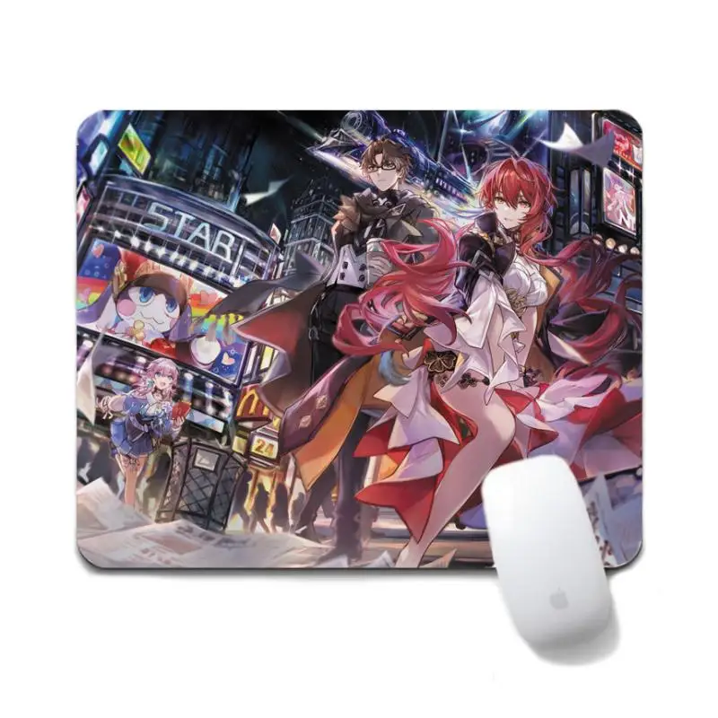 Anime Honkai Star Rail Series Bronya Zaychik Yanqing Bailu Cartoon Surroundings Anti-Slip Mouse Pad Christmas Birthday Gift