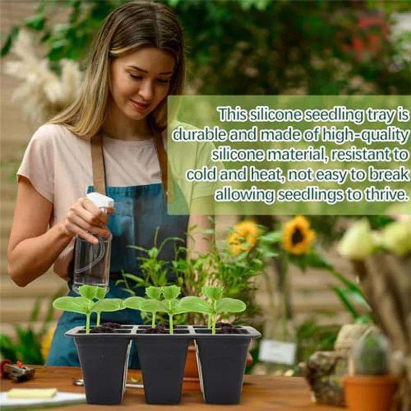 

Best-Seed Starting Tray Seedling Starting Tray Plant Starting Kit Mini Greenhouse Germination Kit For Seed Growing,8Pcs