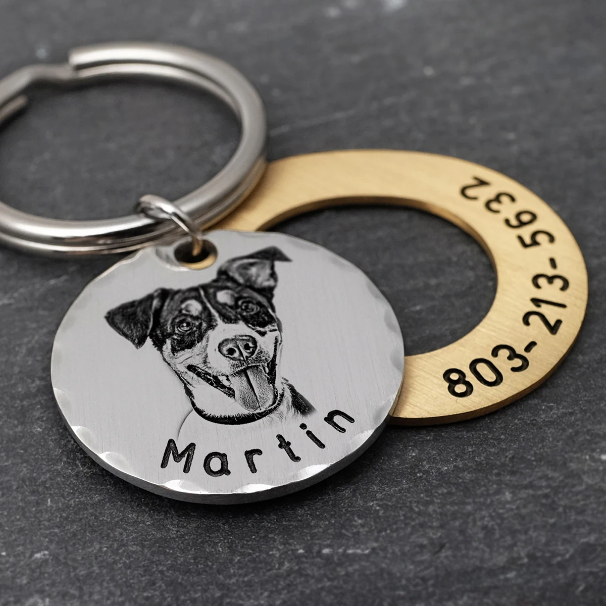 Personalized Pet ID Tag with Photo, Puppy Collar Tag, Dog Accessories, Custom Decoration