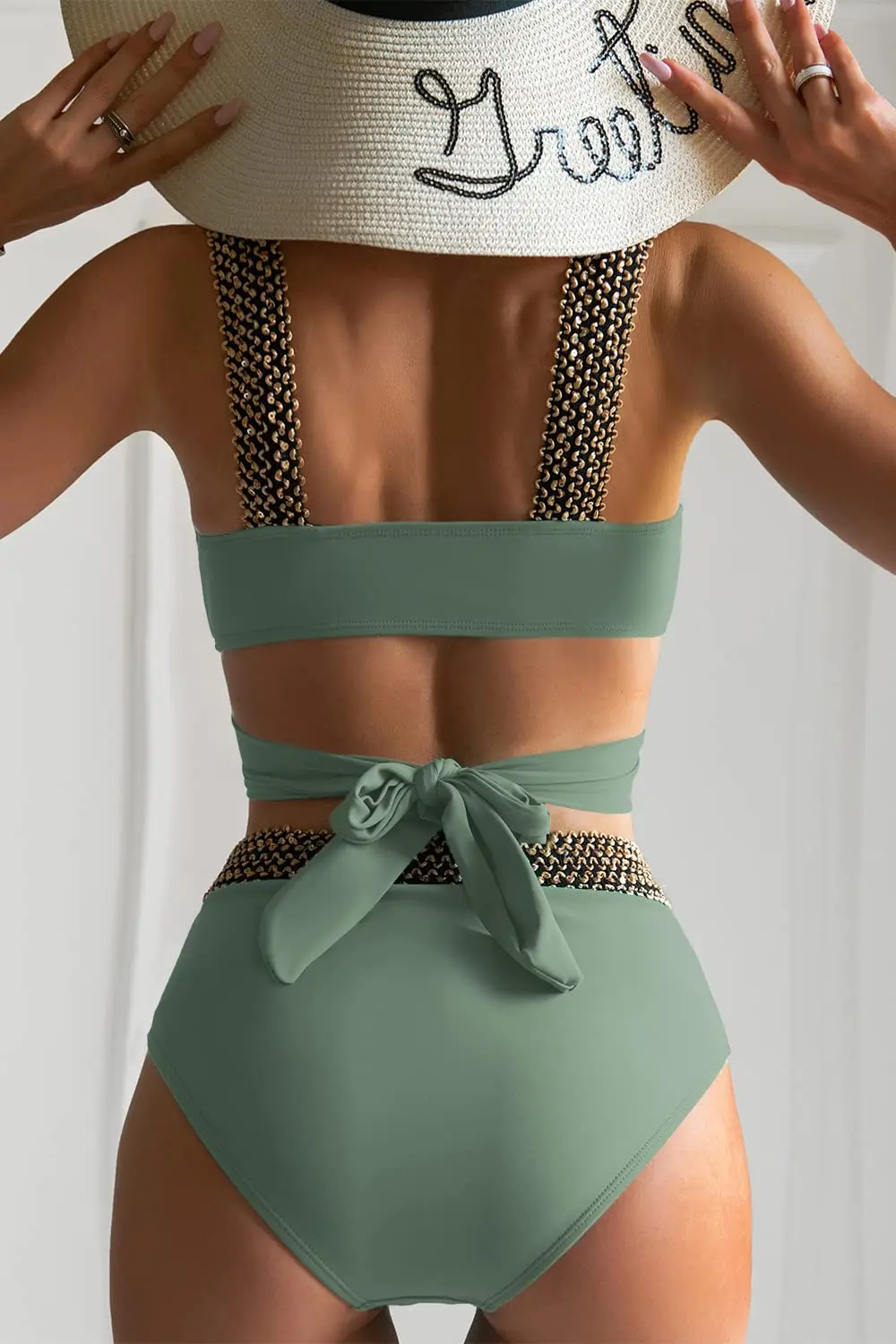 2023 New Sexy Women Swimsuits Two Pieces Triangle Summer Bathing Suit Criss Cross Bikinis Beachwear Bikini Set Female Thong
