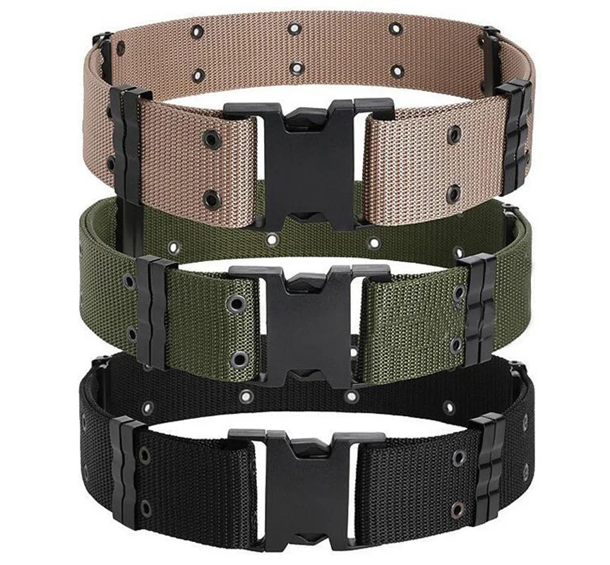 Outdoor Canvas training tactical belt army fan equipment double-breasted S Unisex Belt